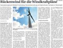 WLZ: Rückenwind für Windkraftpläne